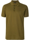 Lanvin Embroidered L Polo Shirt In Military-green