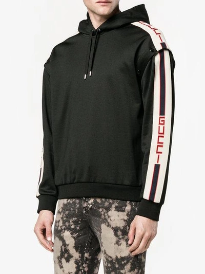 Shop Gucci Technical Jersey Hoodie