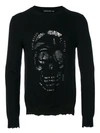 Alexander Mcqueen Skull Print Top In Black