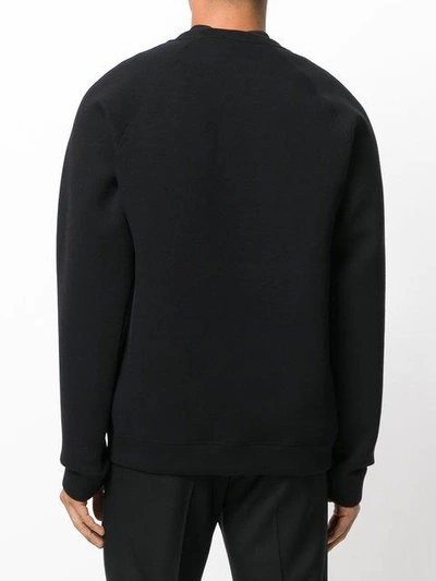 Shop Versace Collection Logo Patch Sweatshirt - Black