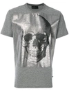 Philipp Plein Metallic Skull Print T-shirt