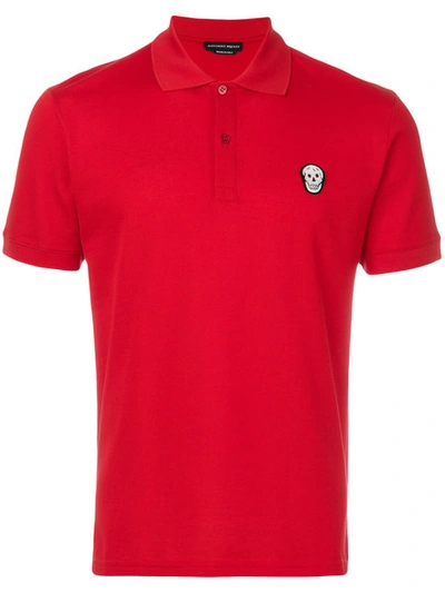 Alexander Mcqueen Red Piqué Cotton Polo Shirt