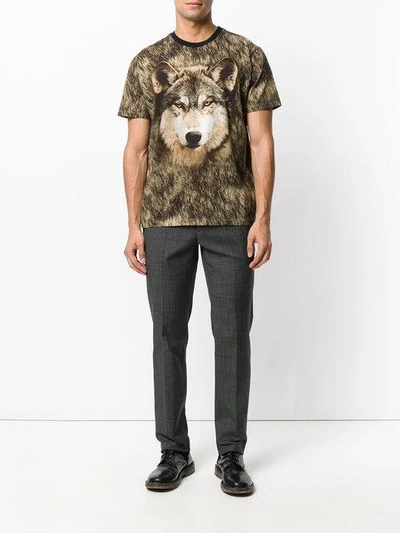 Shop Etro Wolf Print T-shirt
