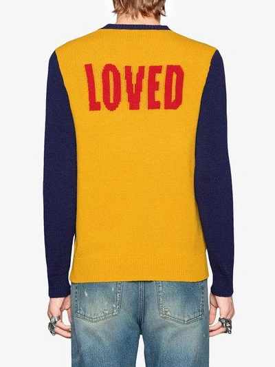 Gucci Tiger-intarsia Contrast-back Wool Sweater