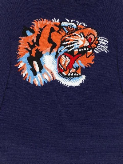 Gucci - Embroidered Tiger-Intarsia Wool Sweater - Men - Orange Gucci