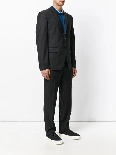 Shop Givenchy Tonal Check Two Piece Suit In Black