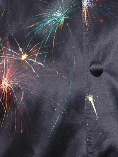 Shop Valentino Fireworks Bomber Jacket In Black