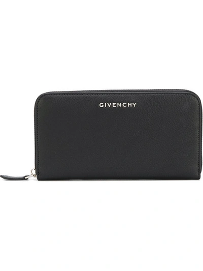 Givenchy Pandora Zip-around Leather Wallet In Black