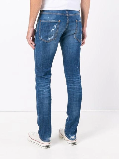Dsquared2 Blue Distressed Clement Jeans | ModeSens