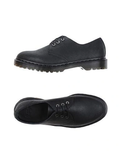 Shop Dr. Martens' Laced Shoes In Black