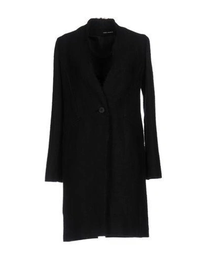 Shop Isabel Benenato Coats In Black