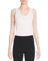 GIVENCHY PLACED-MOTIF SCOOP-NECK TANK, WHITE,PROD193540053