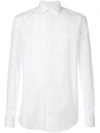 Dolce & Gabbana Pleated Plastron Shirt In White
