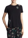 RED VALENTINO Embroidered Cotton Tee