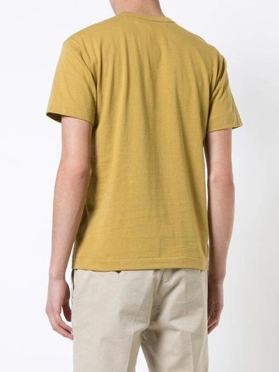 Comme Des Garçons Play Heart Application T-shirt In Yellow
