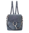 CHLOÉ FAYE LEATHER AND SUEDE BACKPACK