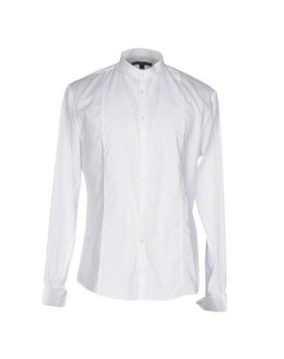 Shop John Varvatos Solid Color Shirt In White