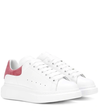 Alexander Mcqueen Leather Lace-up Platform Sneaker In White