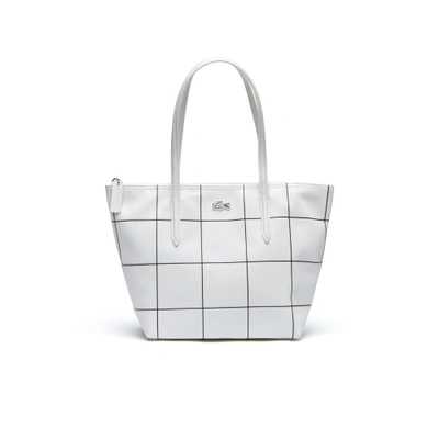 Lacoste Women's L.12.12 Concept White Squares Small Zip Tote Bag - 943943