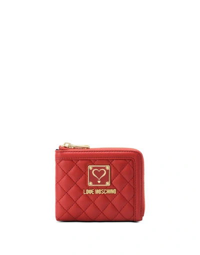 Moschino Love  Wallet In Red