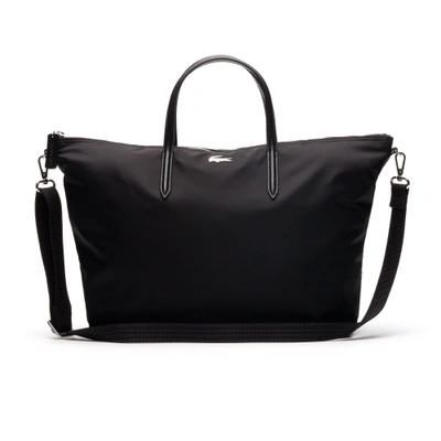 Lacoste Women's L.12.12 Concept Nylon Zippered Tote Bag - Blackblack