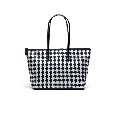 Lacoste Women's L.12.12 Concept Houndstooth Horizontal Zip Tote Bag - 959959