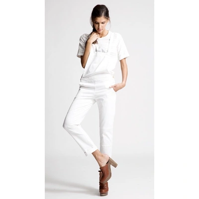 Loup White Patchwork Overalls