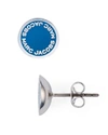 MARC JACOBS Logo Disc Stud Earrings,1615417SILVER/BLUE
