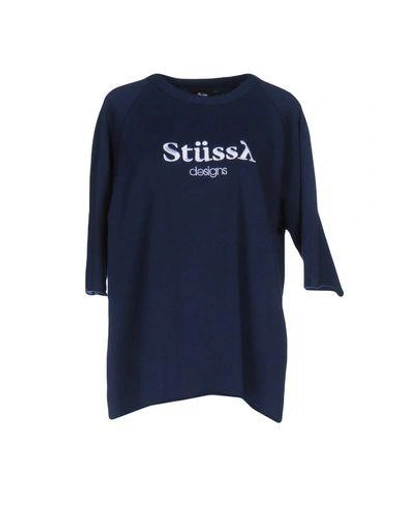 Stussy Sweatshirt In Dark Blue