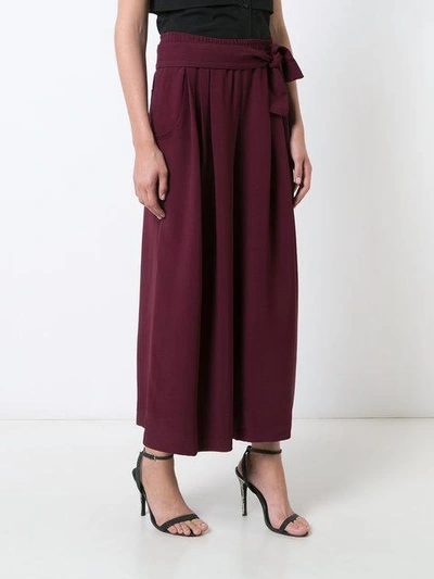 Shop Tome Cropped Palazzo Pants - Pink In Pink & Purple