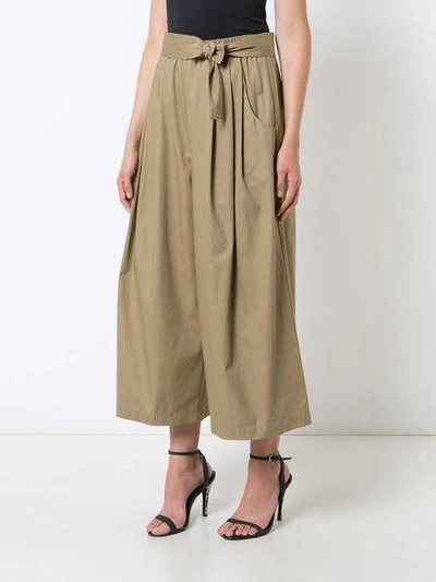 Shop Tome Cropped Palazzo Pants - Nude & Neutrals
