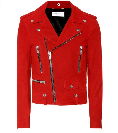Saint Laurent Classic Motorcycle Jacket In Red