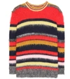Alexa Chung Alexachung Striped Mohair Sweater In Blue,red,stripes,yellow In Multi