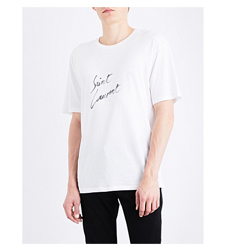 saint laurent signature tee