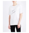 SAINT LAURENT Script cotton-jersey T-shirt