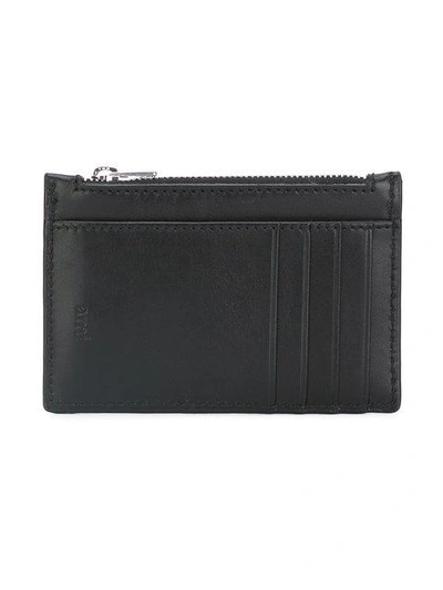 Shop Ami Alexandre Mattiussi Zipped Cardholder - Black