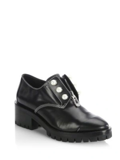 Shop 3.1 Phillip Lim / フィリップ リム Hayett Pearl Embellished Leather Boots In Black