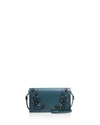 COACH Foldover Crossbody Clutch in Polished Pebble Leather with Willow Floral,2582908TEALBLUE/GUNMETAL