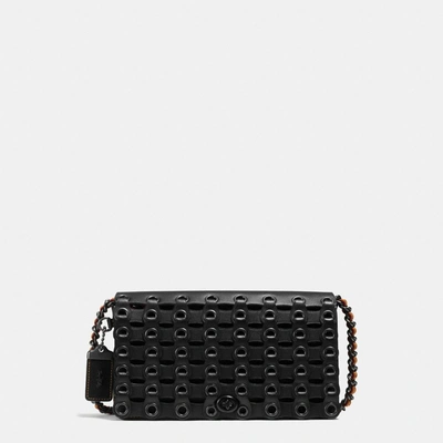 Coach Dinky With  Link In Black/black Copper