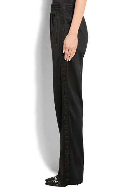 Shop Givenchy Printed Satin-jersey Track Pants