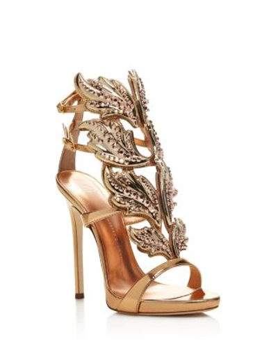 Shop Giuseppe Zanotti Coline Cruel Embellished Wing High-heel Sandals In Bronze