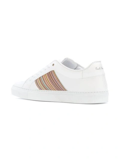 Shop Ps By Paul Smith Lateral Multi-stripes Sneakers In White