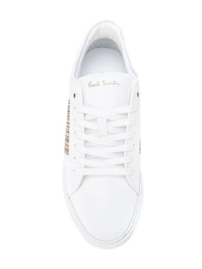 Shop Ps By Paul Smith Lateral Multi-stripes Sneakers In White
