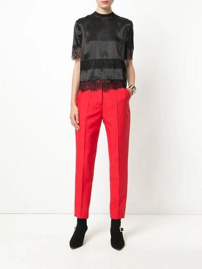 Shop Givenchy Lace Embroidered Blouse