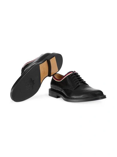 Shop Gucci Leather Lace-up In Black