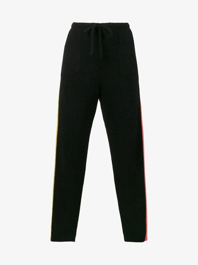 Shop The Elder Statesman Cashmere Tapered Jogging Trousers In Black