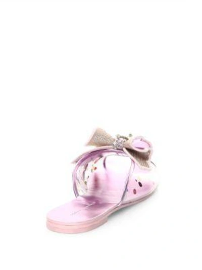 Shop Sophia Webster Lana Slide Sandals In Silver Rose