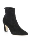 MANOLO BLAHNIK Pascalow 70 Stretch Suede Booties