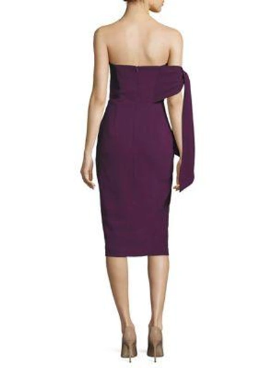 Shop Misha Collection Romi Structured Midi Dress In Plum
