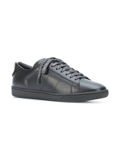 Shop Saint Laurent Signature Court Classic Sl/06 Lips Sneakers In Black